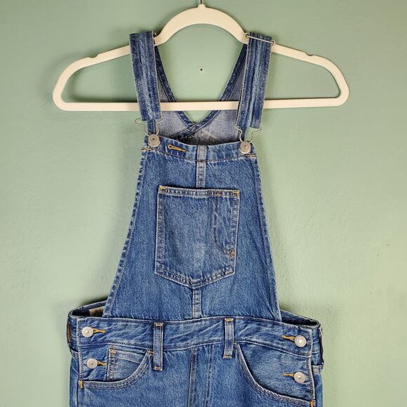 Levi's Premium Original Overalls Bottom End Medium Wash Size Small - Picture 4 of 11